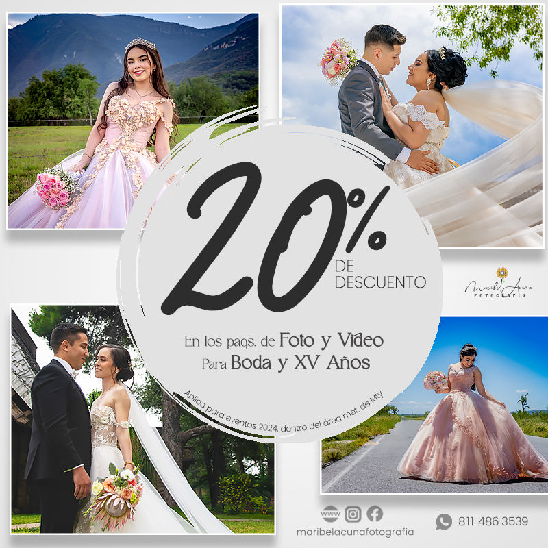 promos bodas xvaños 1000 descuento